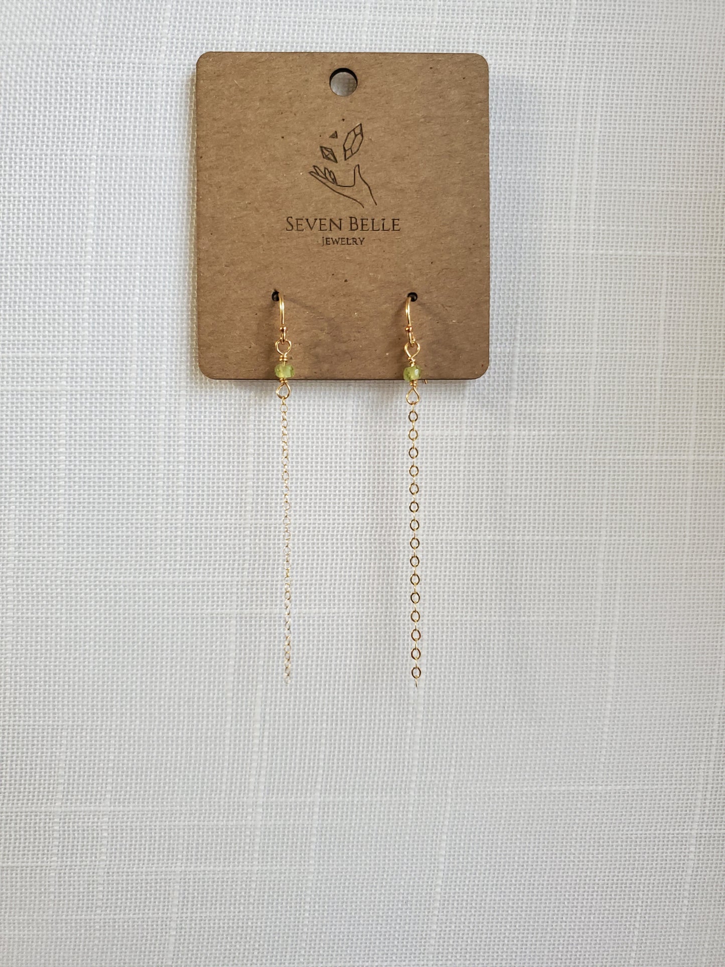 Peridot Chain Earrings