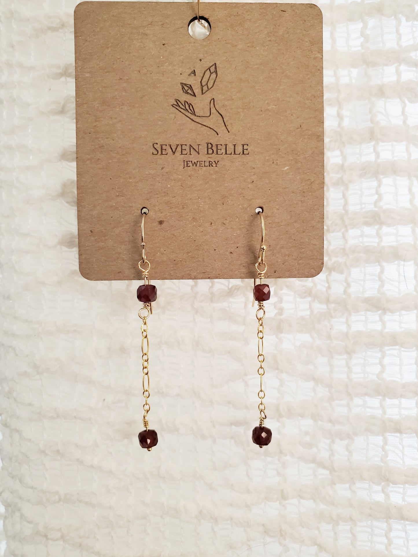 Garnet Drop Earrings