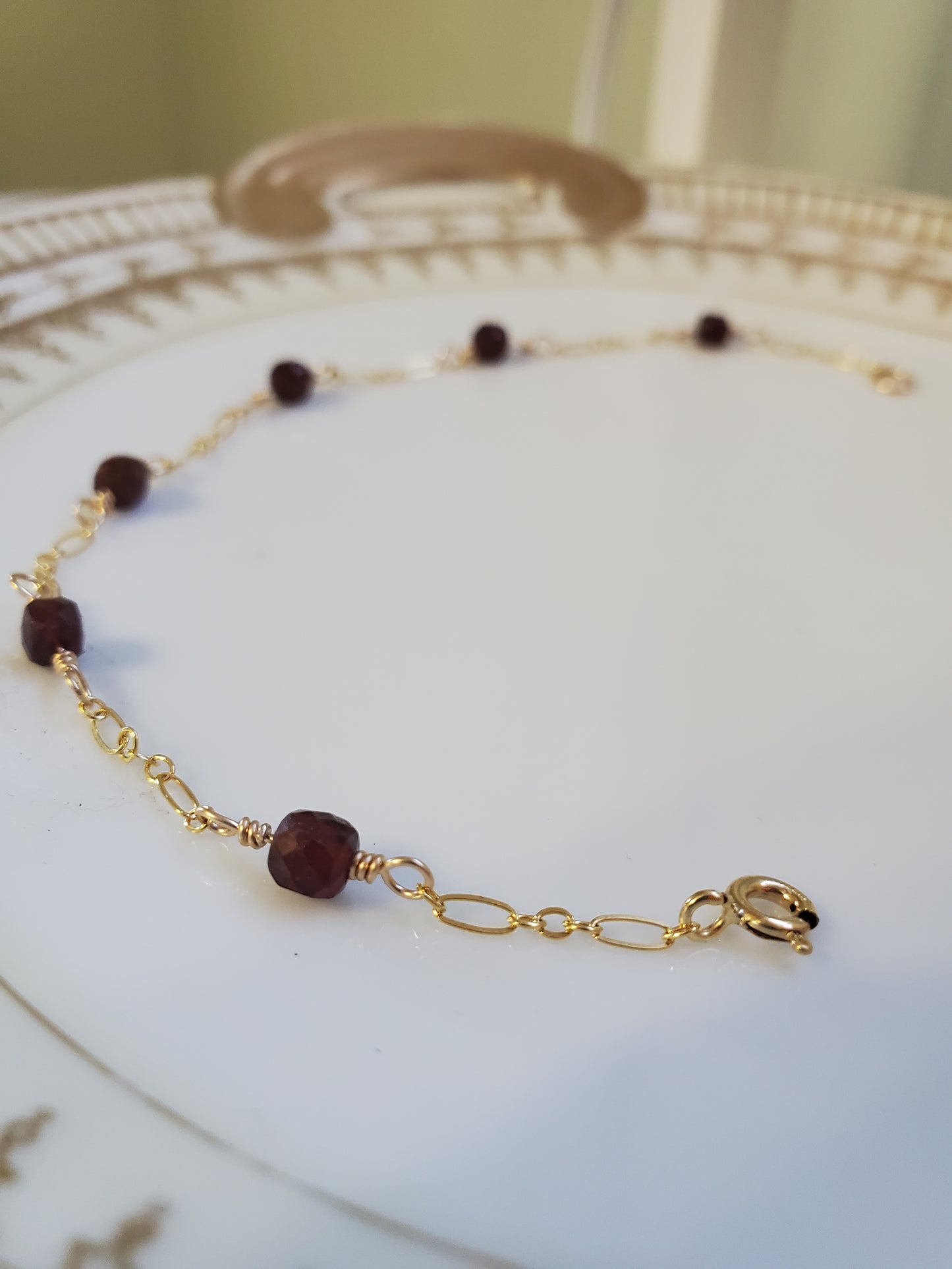 Garnet Gemstone Bracelet