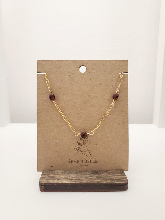 Garnet Gemstone Necklace