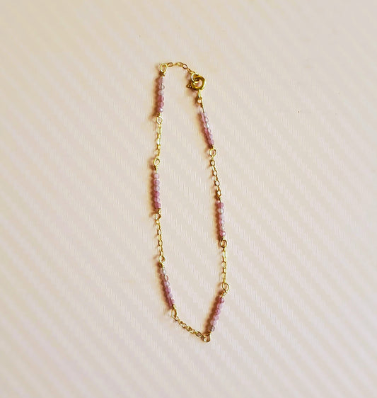 Tiny Gems Pink Tourmaline Bracelet